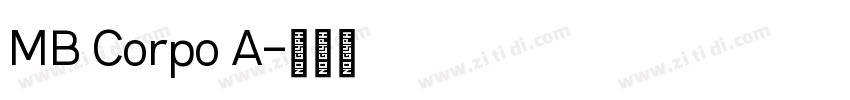 MB Corpo A字体转换